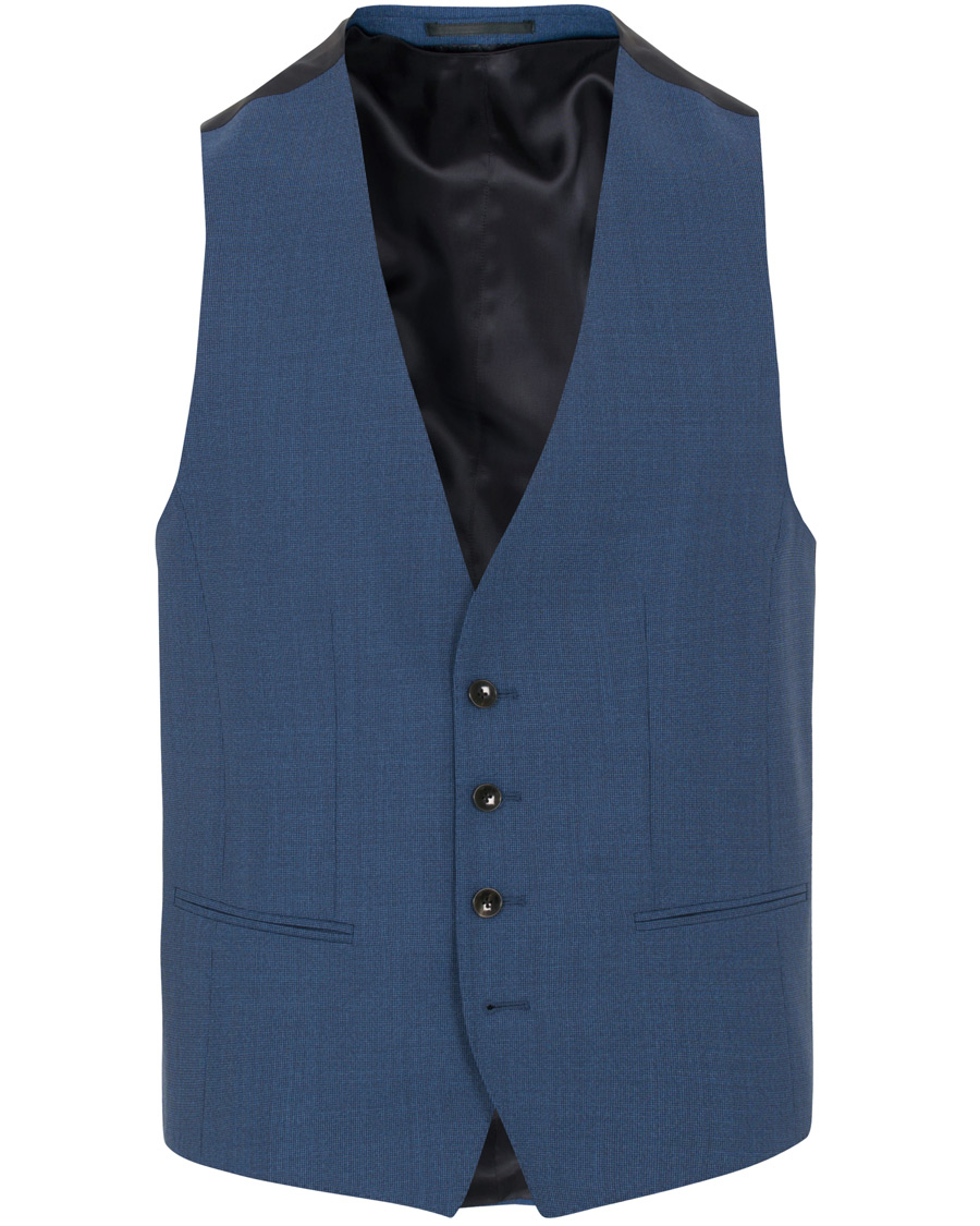 Herre | Dresser | BOSS BLACK | BOSS Huge/Genius 3-P Wool Drago Suit Blue