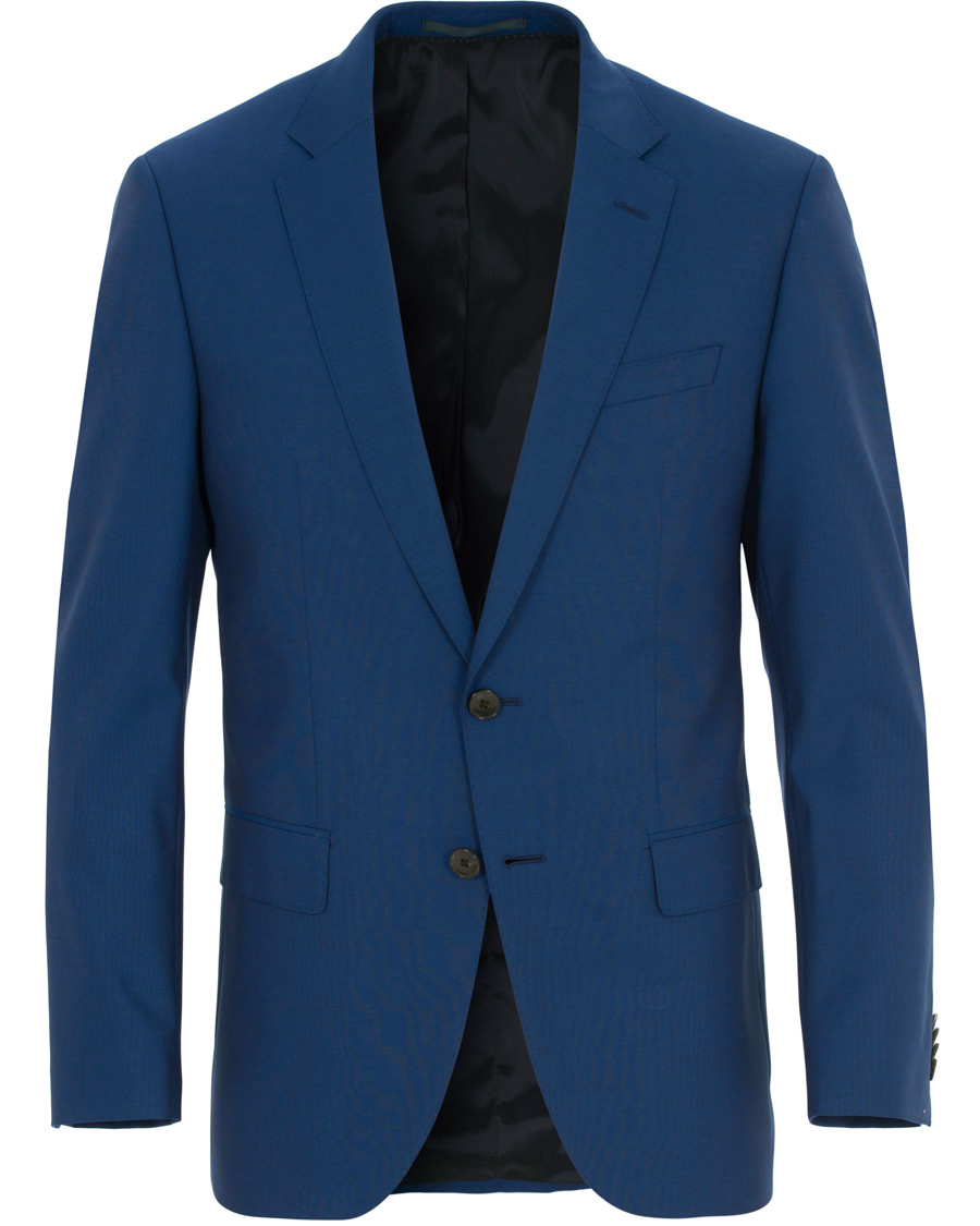 Herre | Dresser | BOSS BLACK | BOSS Huge/Genius Wool Guabello Suit Napoli Blue