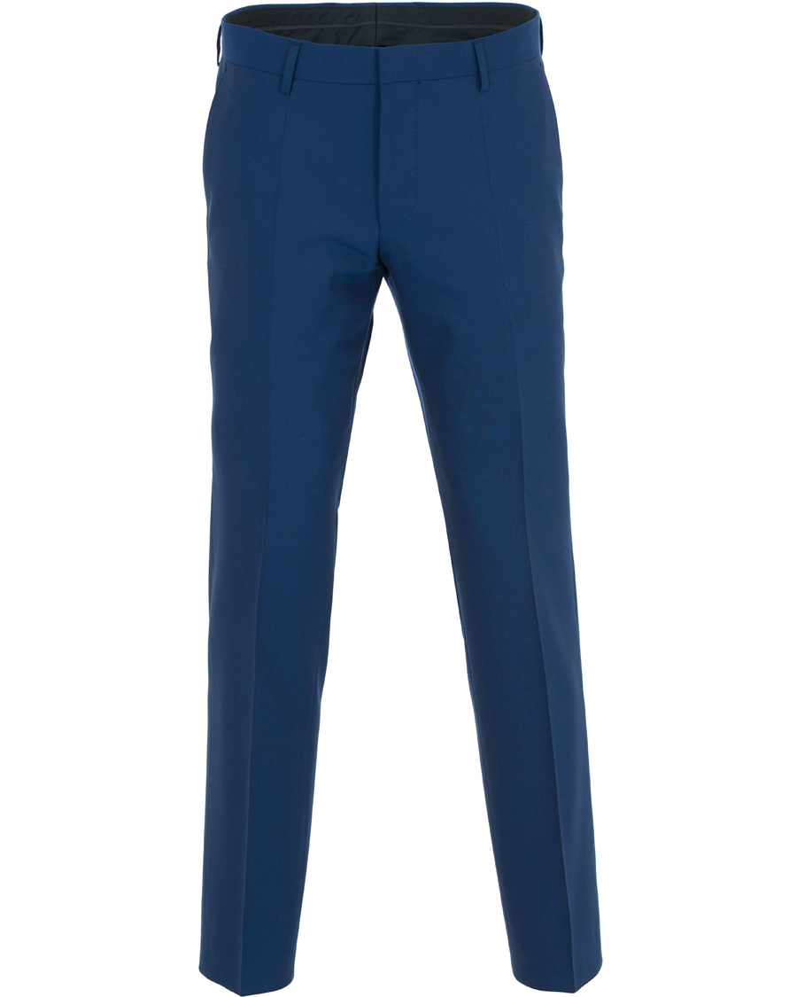 Herre | Dresser | BOSS BLACK | BOSS Huge/Genius Wool Guabello Suit Napoli Blue