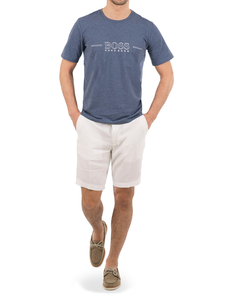 Herre | T-Shirts | BOSS BLACK | BOSS Urban Tee Open Blue