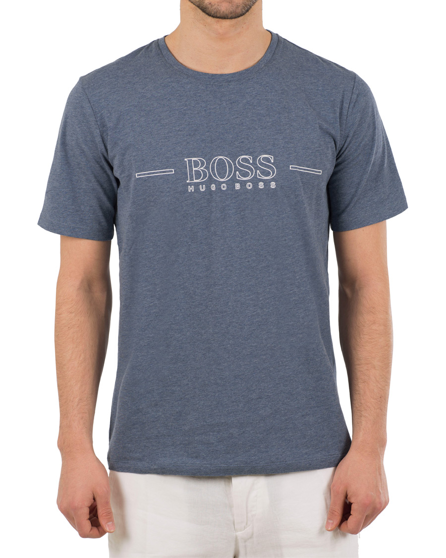 Herre | T-Shirts | BOSS BLACK | BOSS Urban Tee Open Blue