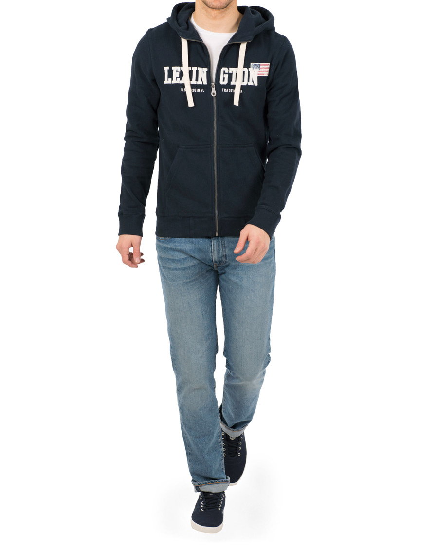 Herre | Gensere | Lexington | Michael Full Zip Hoodie Deepest Blue