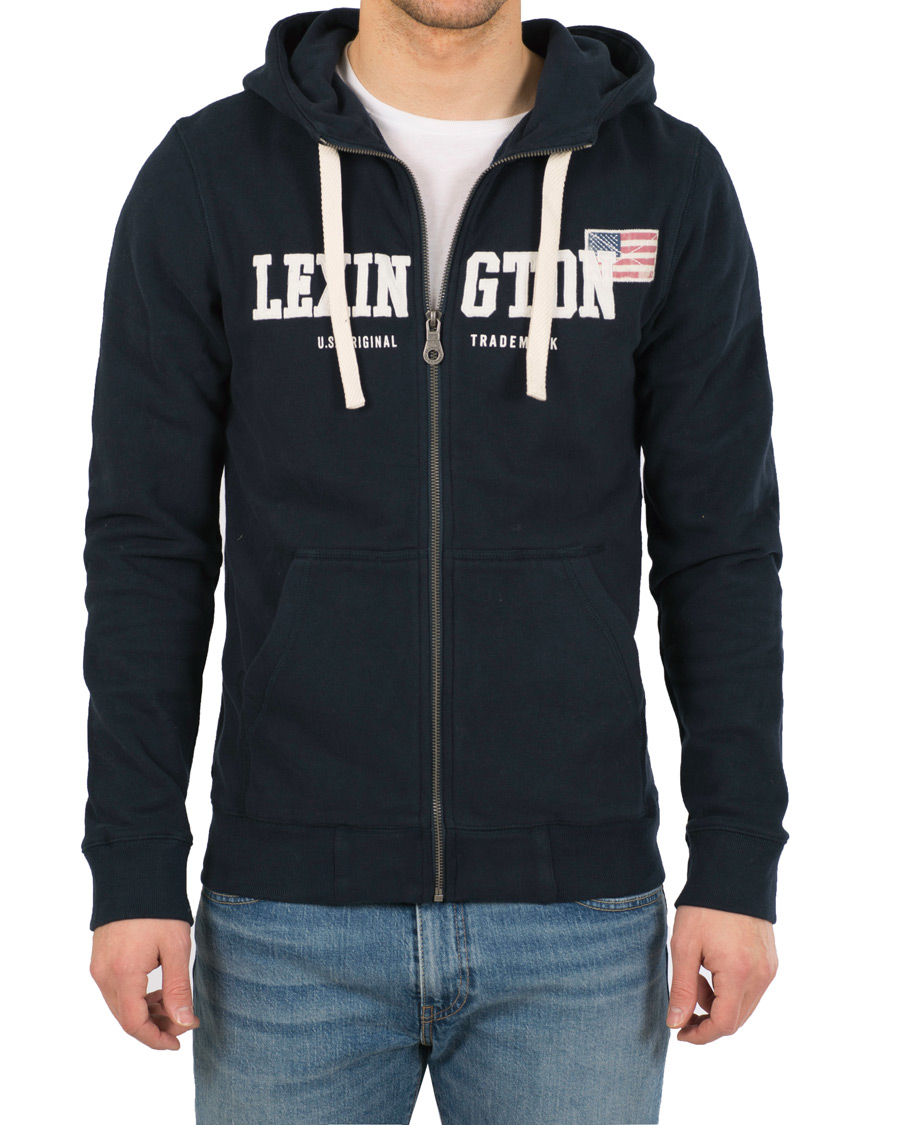 Herre | Gensere | Lexington | Michael Full Zip Hoodie Deepest Blue