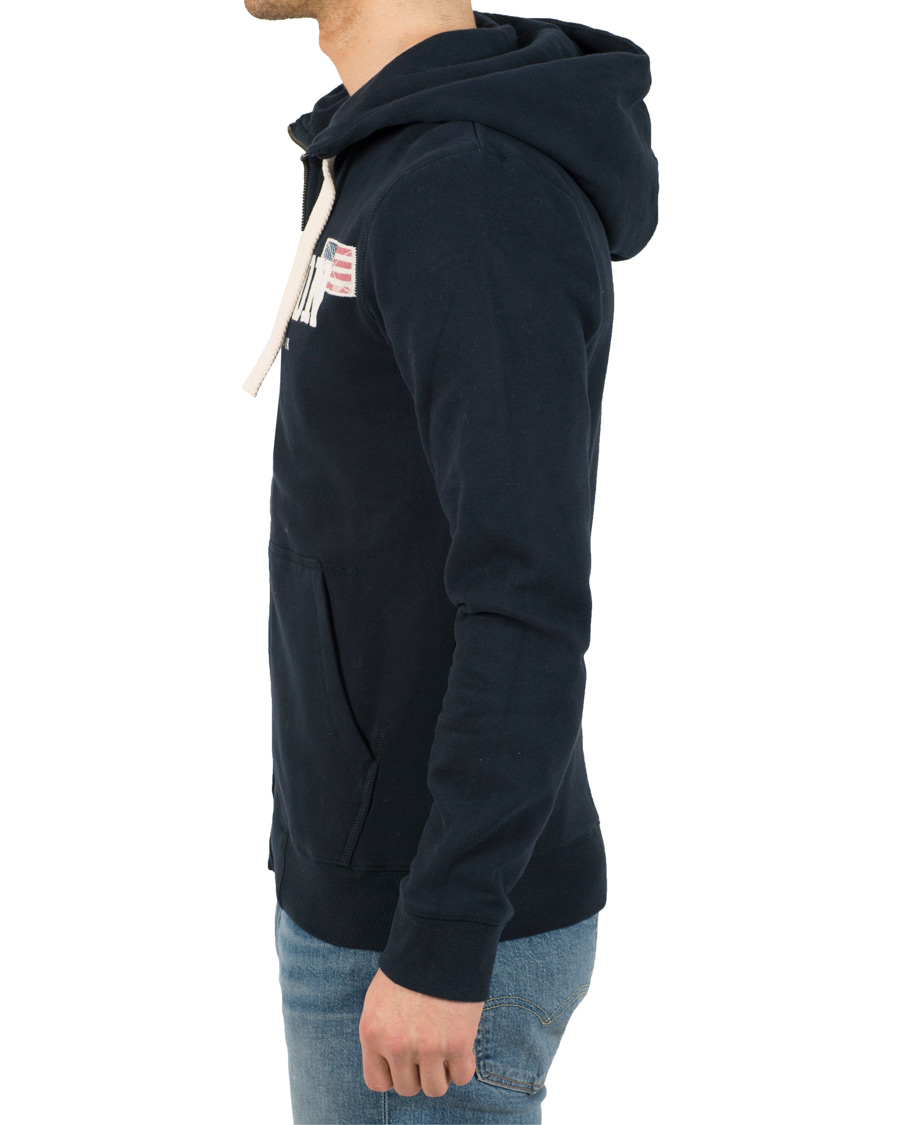 Herre | Gensere | Lexington | Michael Full Zip Hoodie Deepest Blue