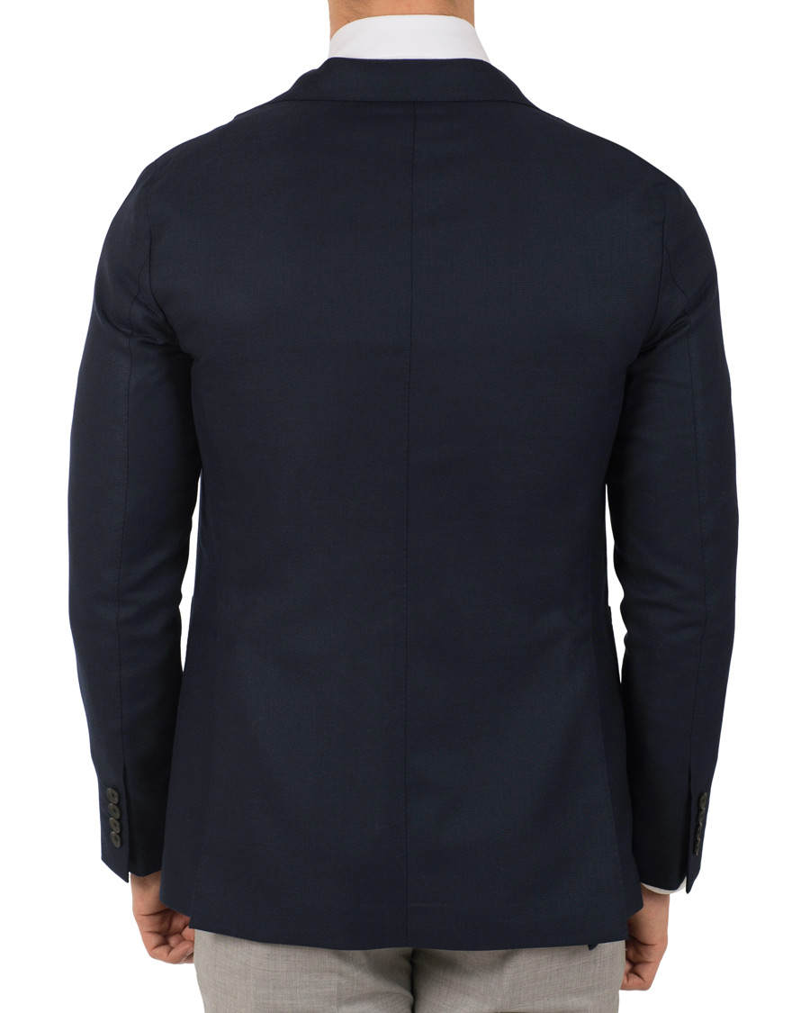 Herre | Dressjakker | Caruso | Structure Wool Blazer Navy