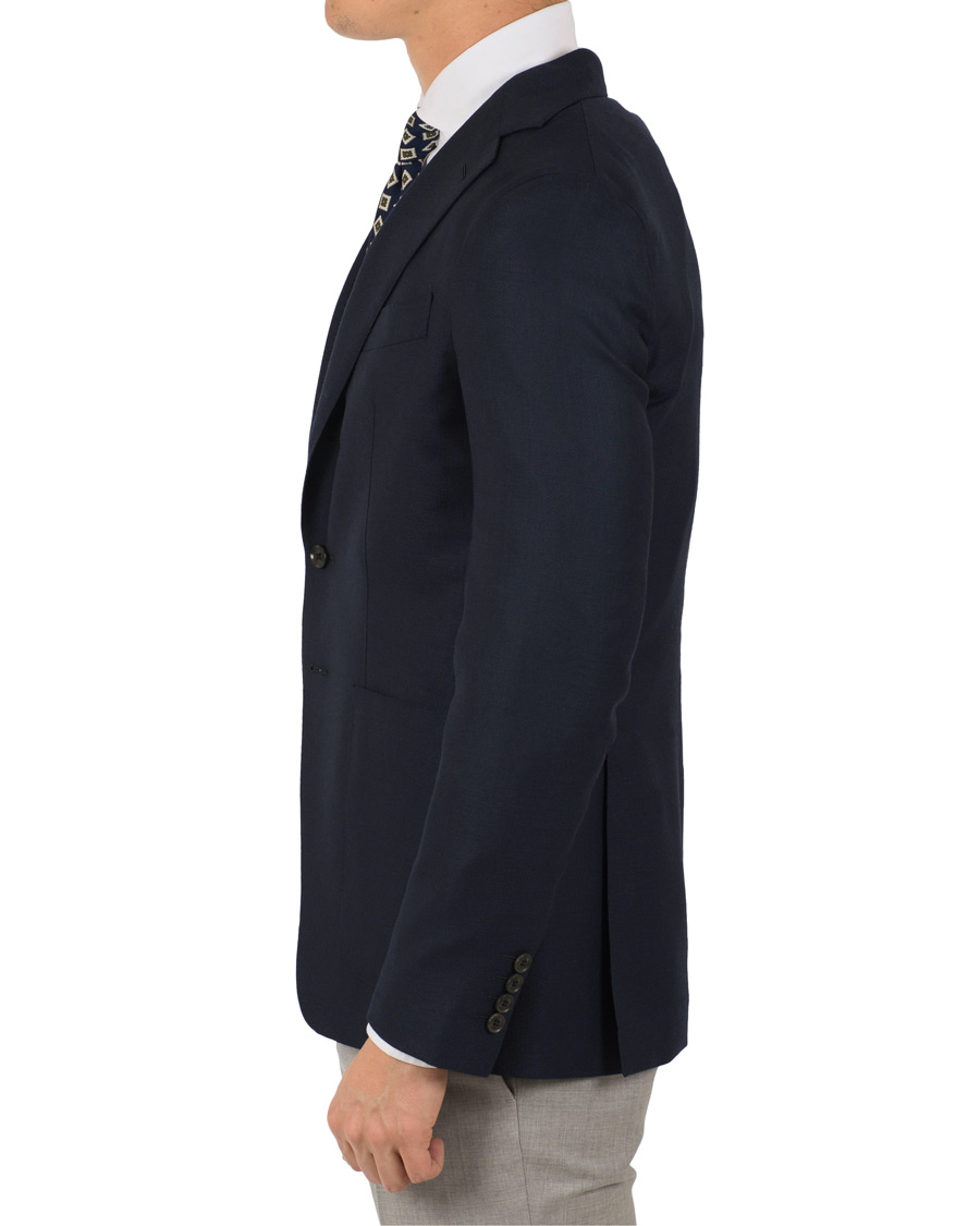 Herre | Dressjakker | Caruso | Structure Wool Blazer Navy
