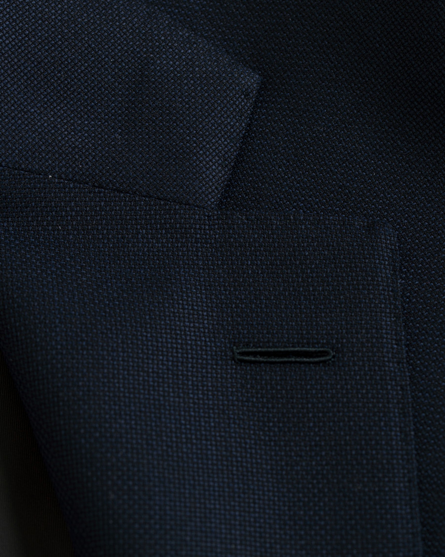 Herre | Dressjakker | Caruso | Structure Wool Blazer Navy