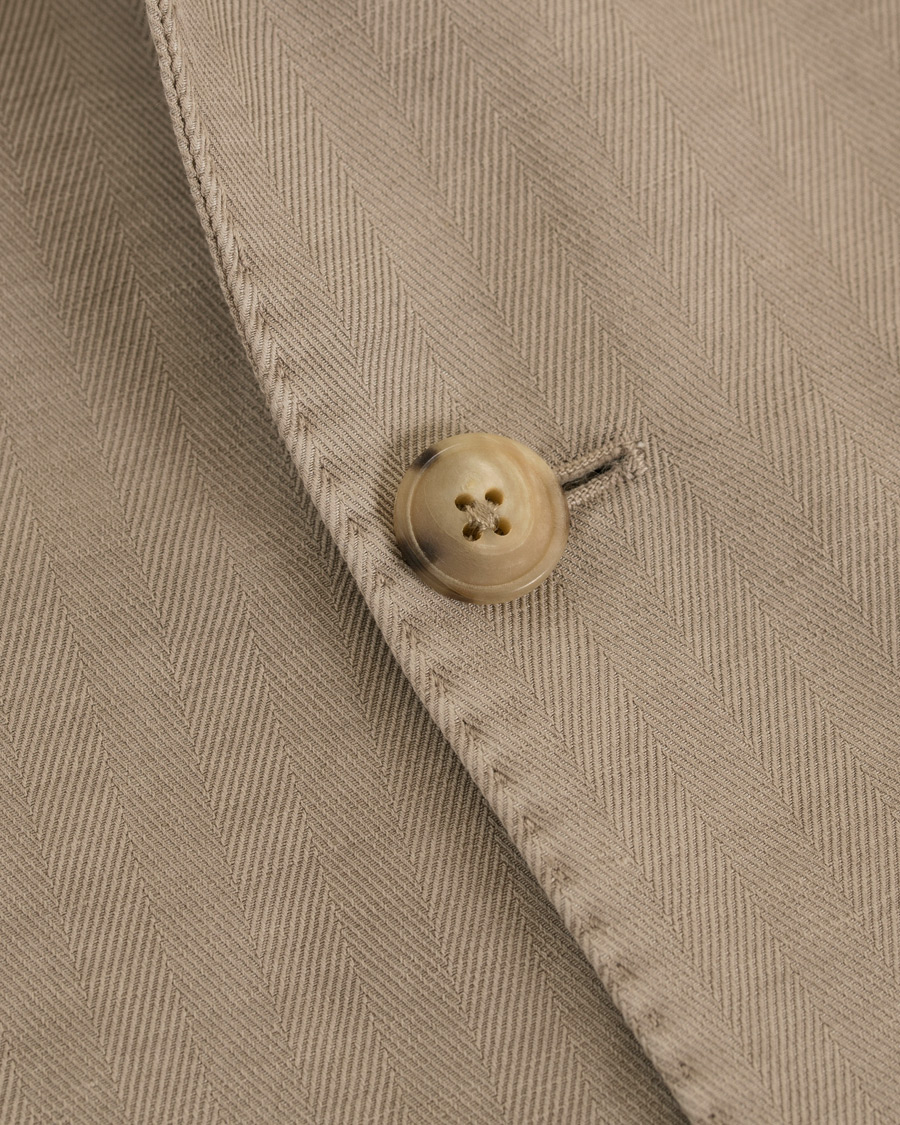 Herre | Dressjakker | Boglioli | K Jacket Stretch Cotton/Linen Herringbone Blazer Beige