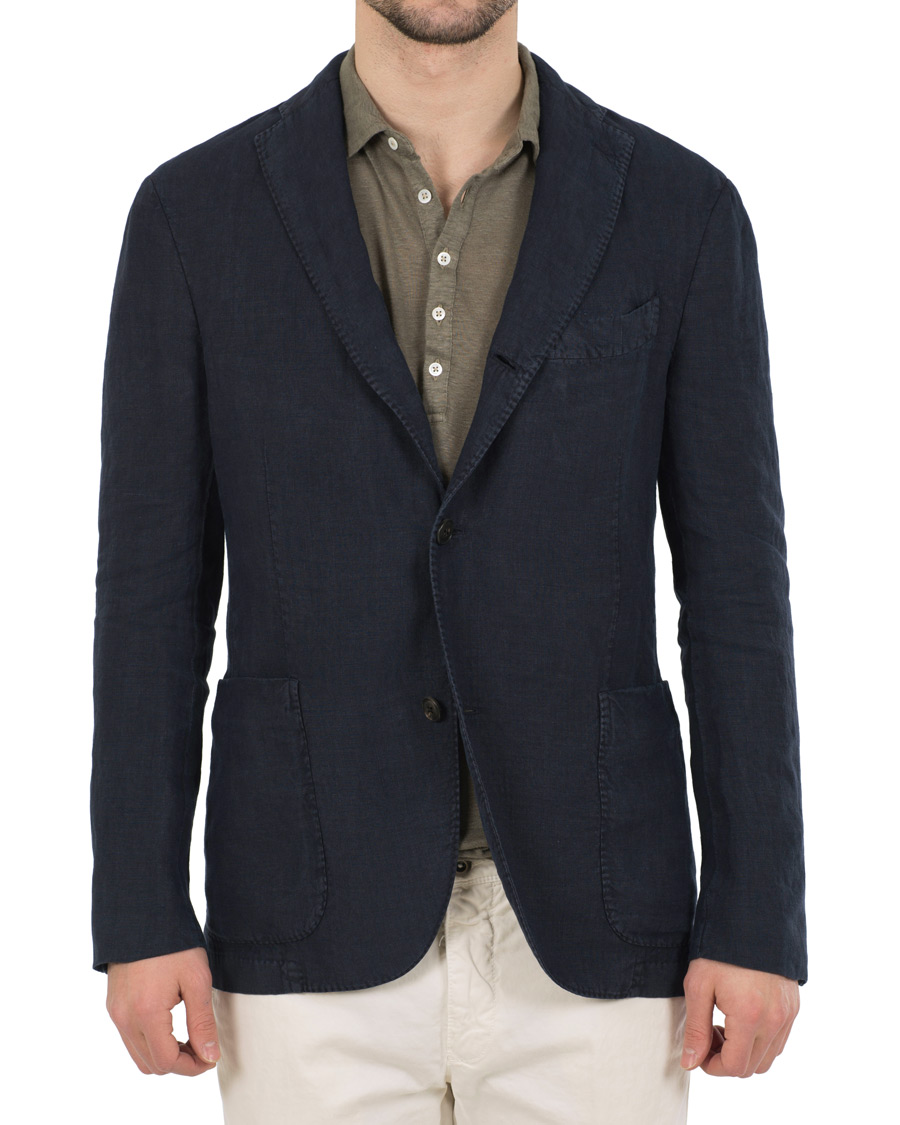 Herre | Dressjakker | Boglioli | K Jacket Linen Blazer Navy