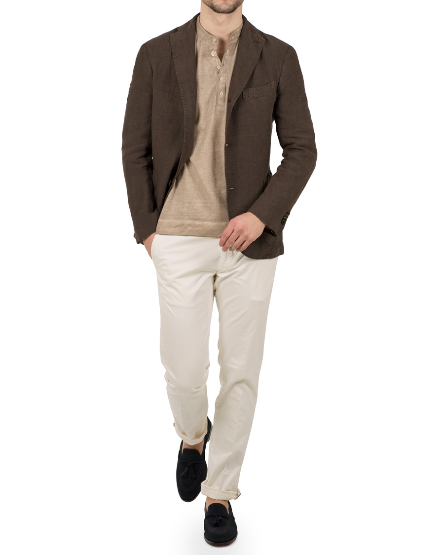 Herre | Dressjakker | Boglioli | K Jacket Linen Blazer Brown