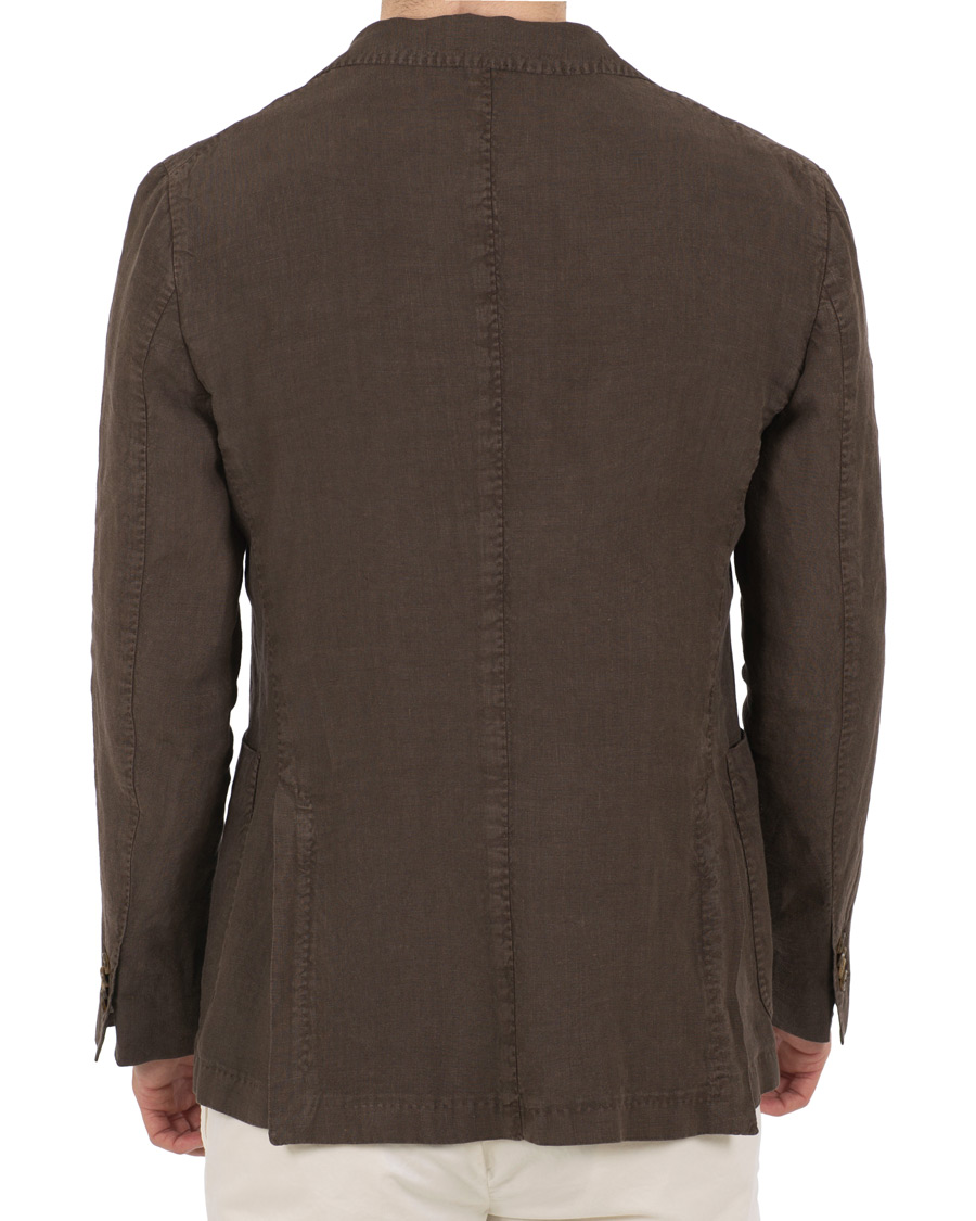 Herre | Dressjakker | Boglioli | K Jacket Linen Blazer Brown