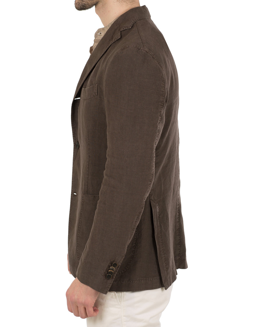 Herre | Dressjakker | Boglioli | K Jacket Linen Blazer Brown
