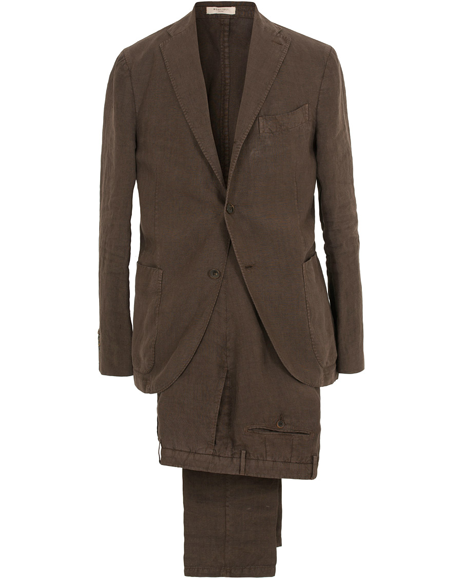 Herre | Dresser | Boglioli | K Jacket Linen Suit Brown