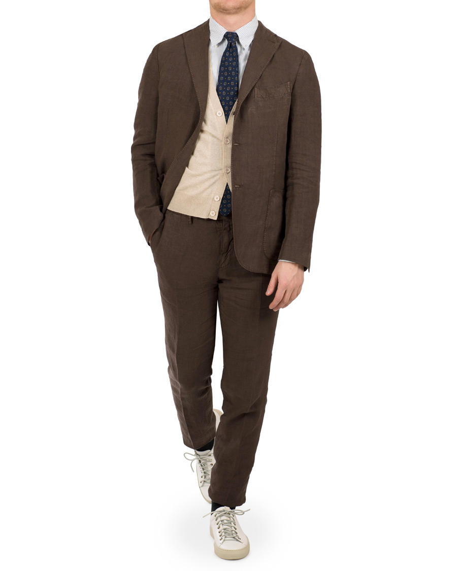 Herre | Dresser | Boglioli | K Jacket Linen Suit Brown