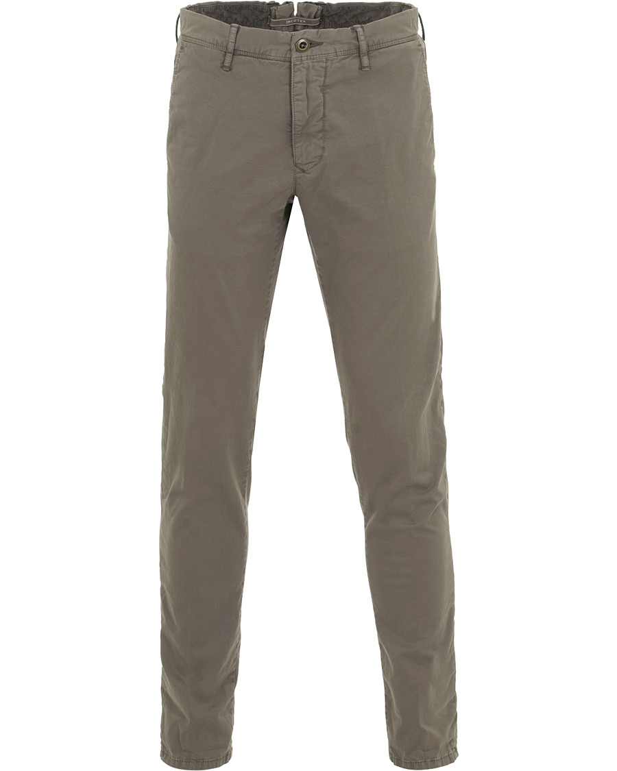 Herre | Bukser | Incotex | Slim Fit Stretch Slacks Grey