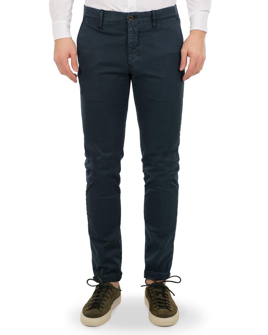 Herre | Bukser | Incotex | Slim Fit Stretch Slacks Navy