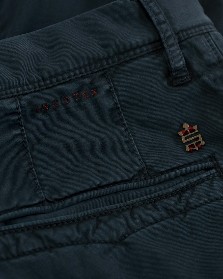 Herre | Bukser | Incotex | Slim Fit Stretch Slacks Navy
