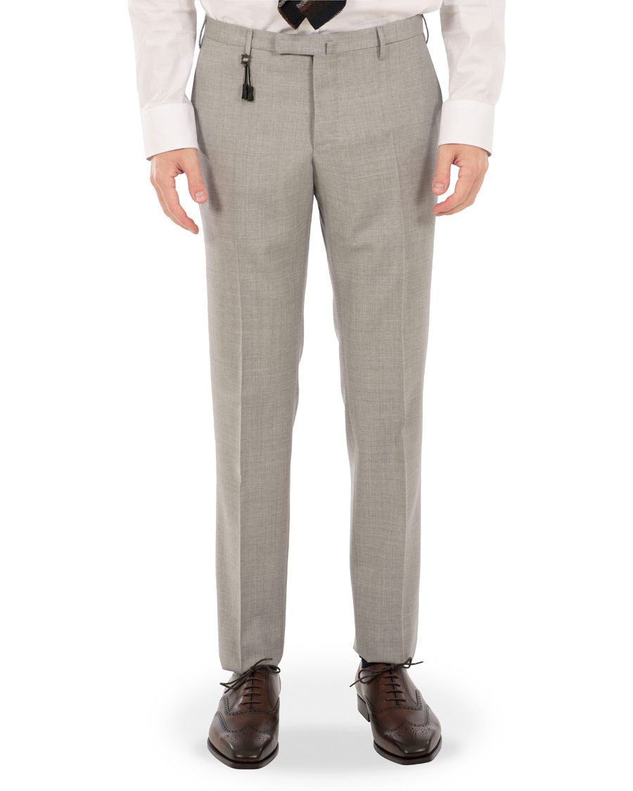 Herre | Bukser | Incotex | Slim Fit Wool Trousers Light Grey