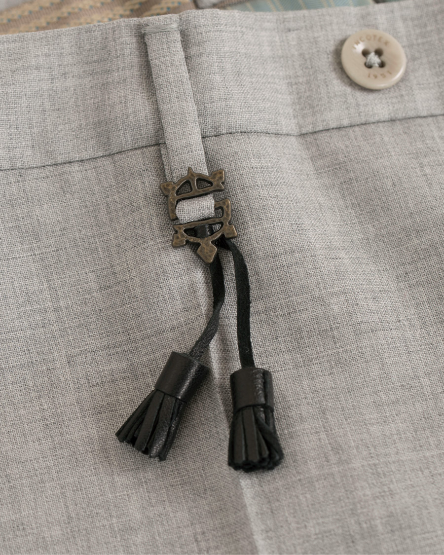 Herre | Bukser | Incotex | Slim Fit Wool Trousers Light Grey