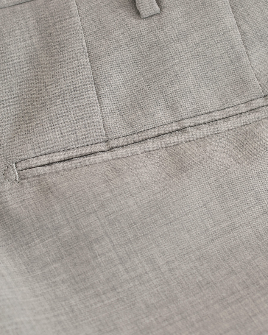 Herre | Bukser | Incotex | Slim Fit Wool Trousers Light Grey