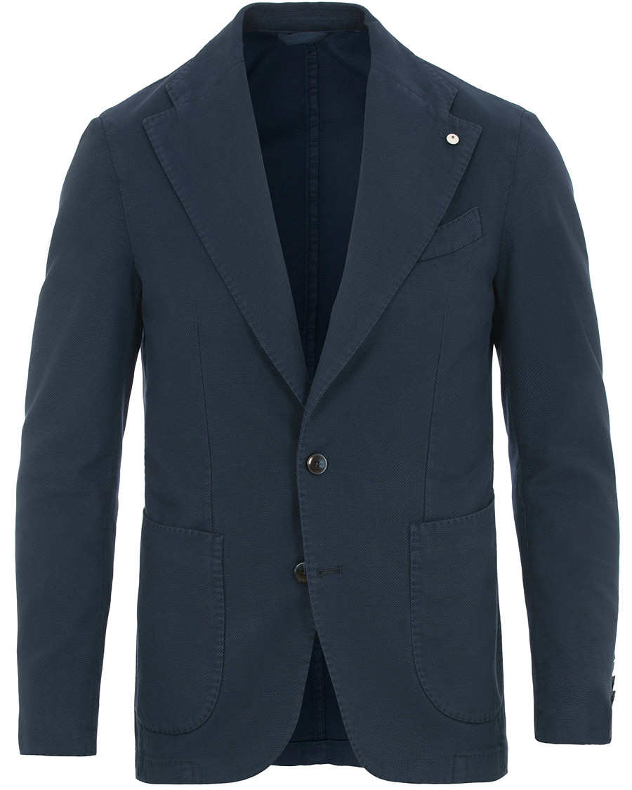 Herre | Dressjakker | L.B.M. 1911 | Bill Slim Fit Structure Blazer Navy