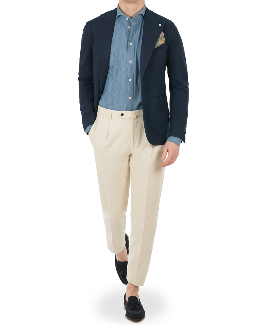 Herre | Dressjakker | L.B.M. 1911 | Bill Slim Fit Structure Blazer Navy