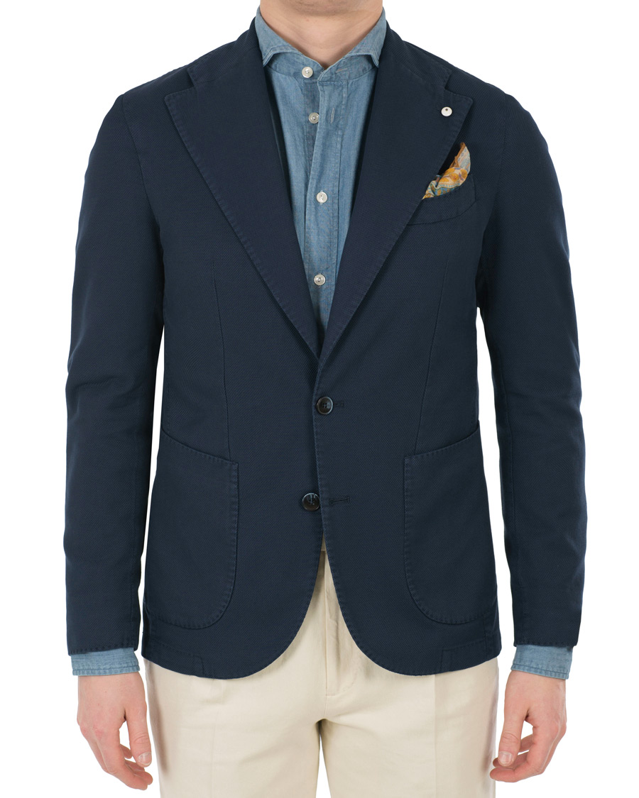 Herre | Dressjakker | L.B.M. 1911 | Bill Slim Fit Structure Blazer Navy