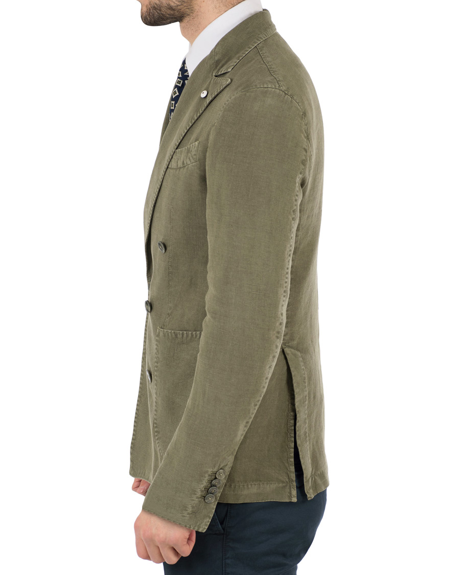 Herre | Dressjakker | L.B.M. 1911 | Tom Slim Double Breasted Blazer Washed Green