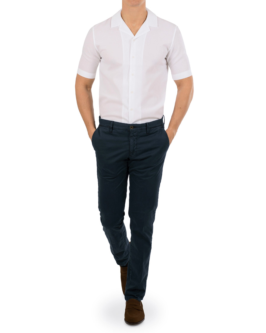 Herre | Skjorter | Sunspel | Riviera Camp Collar Short Sleeve Shirt White
