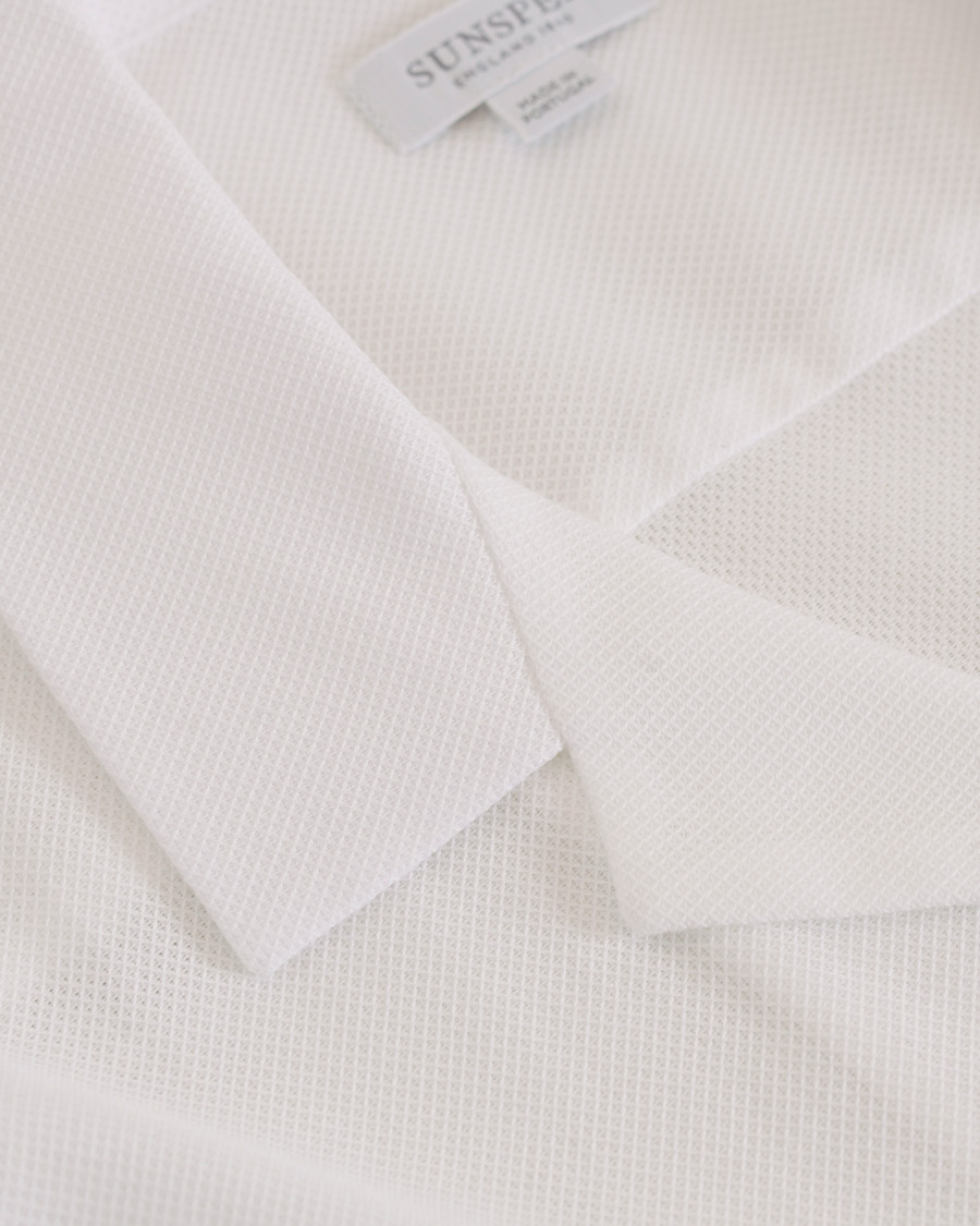 Herre | Skjorter | Sunspel | Riviera Camp Collar Short Sleeve Shirt White