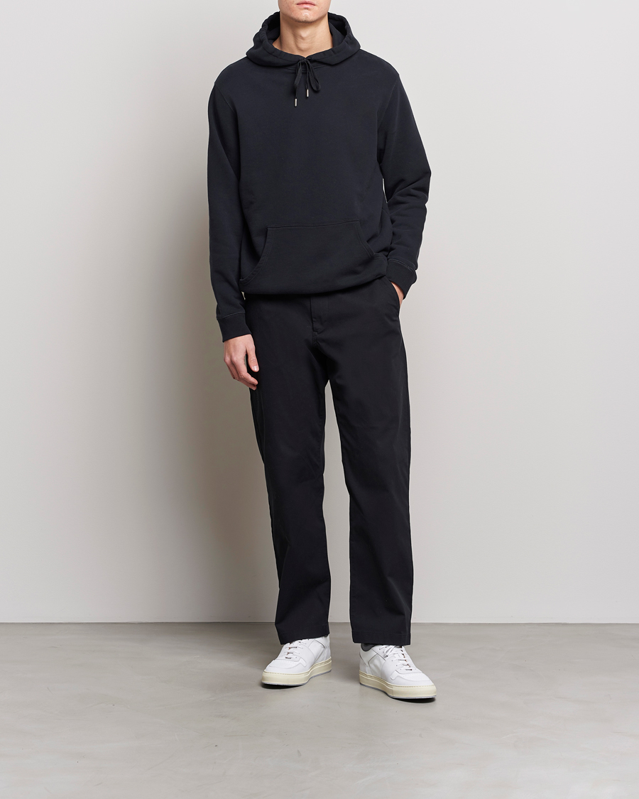 Herre | Gensere | Sunspel | Loopback Hoodie Black