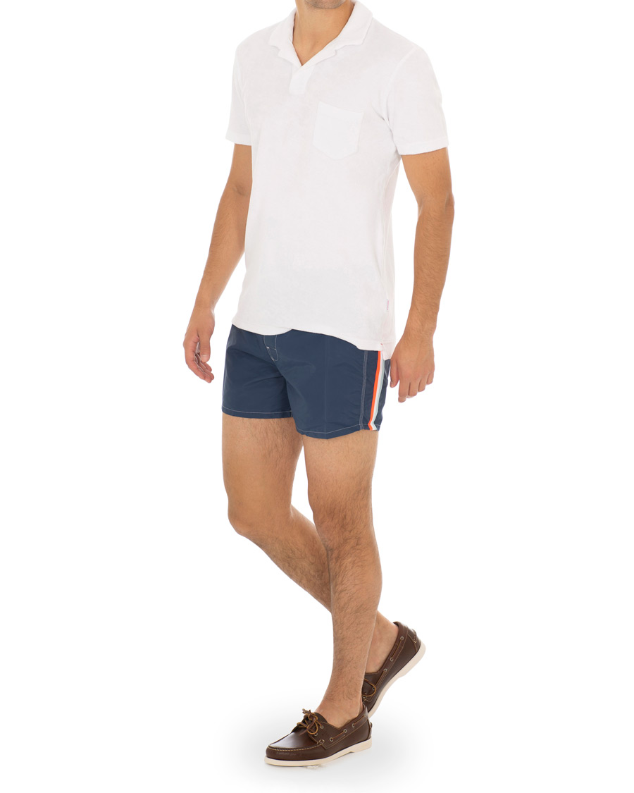 Herre | Badeshorts | Sundek | Rainbow Mid Length Swim Shorts Navy W28