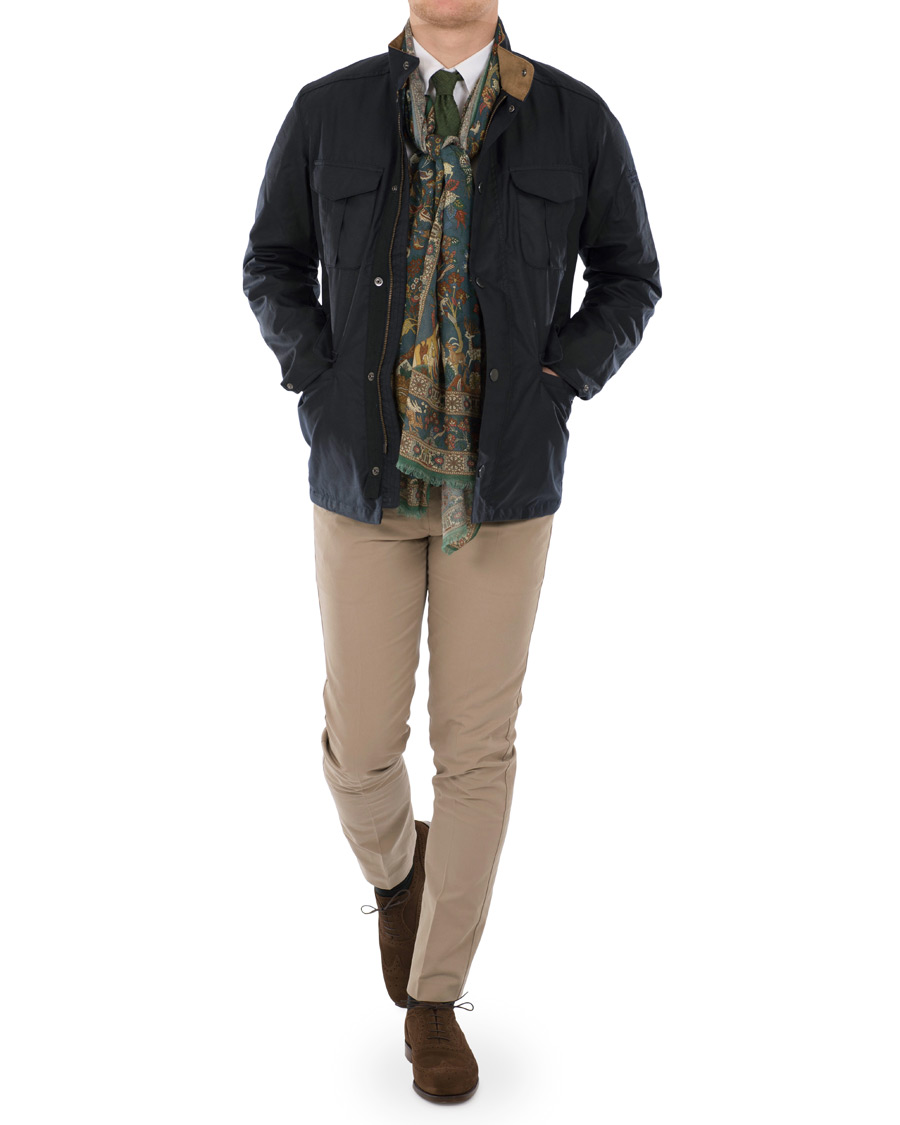 Herre | Jakker | Barbour for Land Rover | Novantae Waxed Jacket Royal Navy