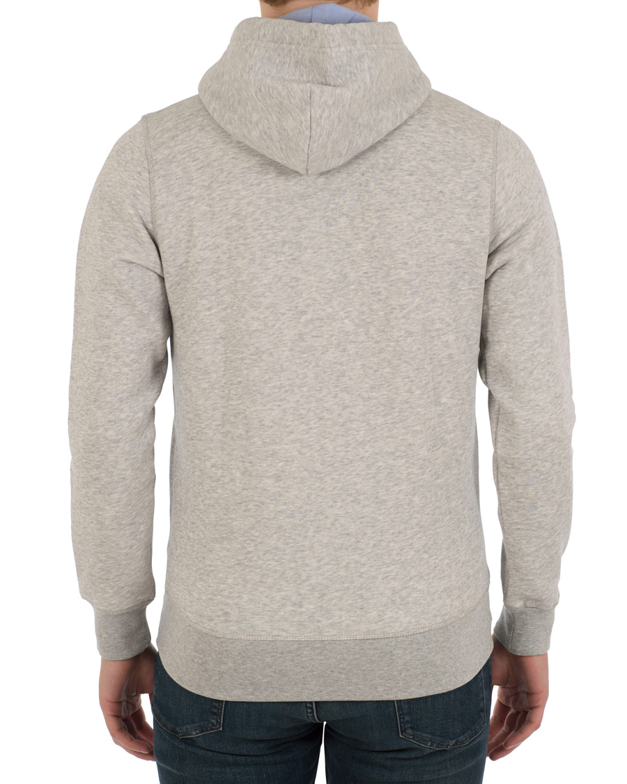 Herre | Gensere | Gant | Outline Full Zip Hoodie Light Grey Melange