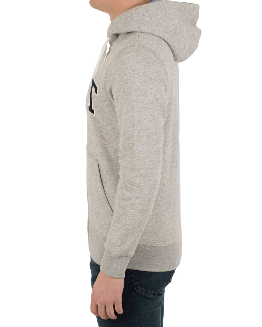 Herre | Gensere | Gant | Outline Full Zip Hoodie Light Grey Melange