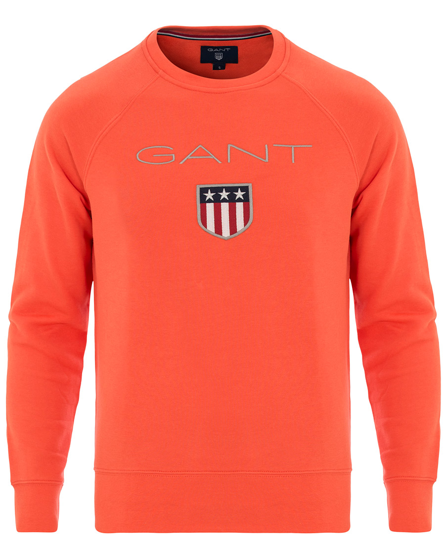 Herre | Gensere | GANT | Shield Crew Neck Sweatshirt Strong Coral