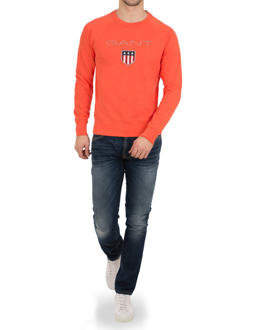 Herre | Gensere | GANT | Shield Crew Neck Sweatshirt Strong Coral