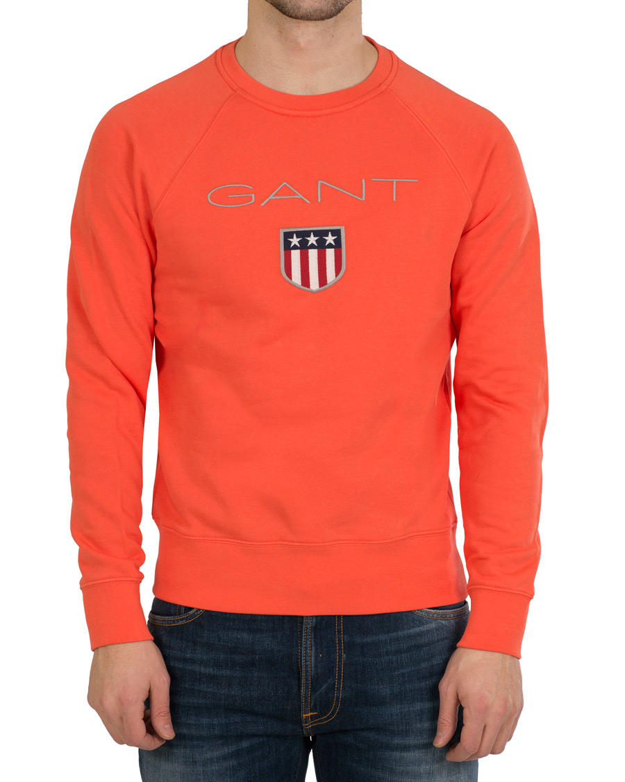 Herre | Gensere | GANT | Shield Crew Neck Sweatshirt Strong Coral