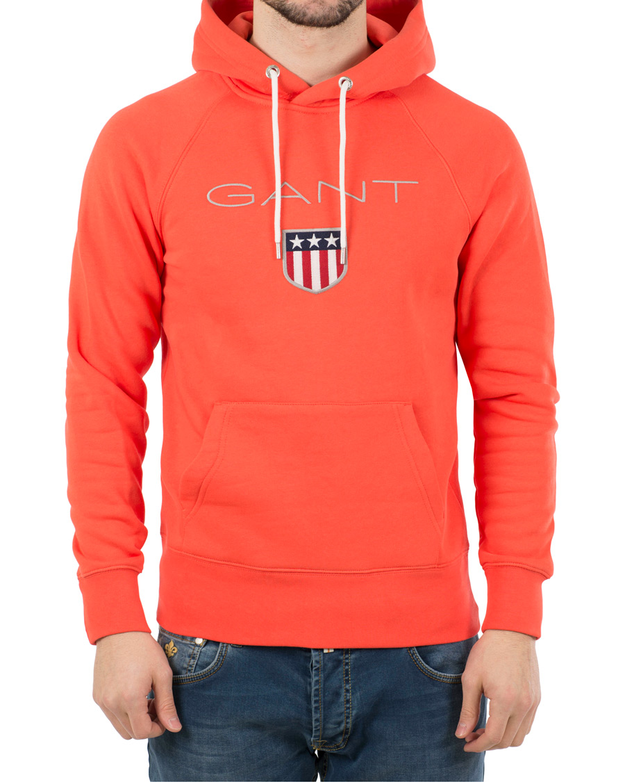 Herre | Gensere | GANT | Shield Hoodie Strong Coral