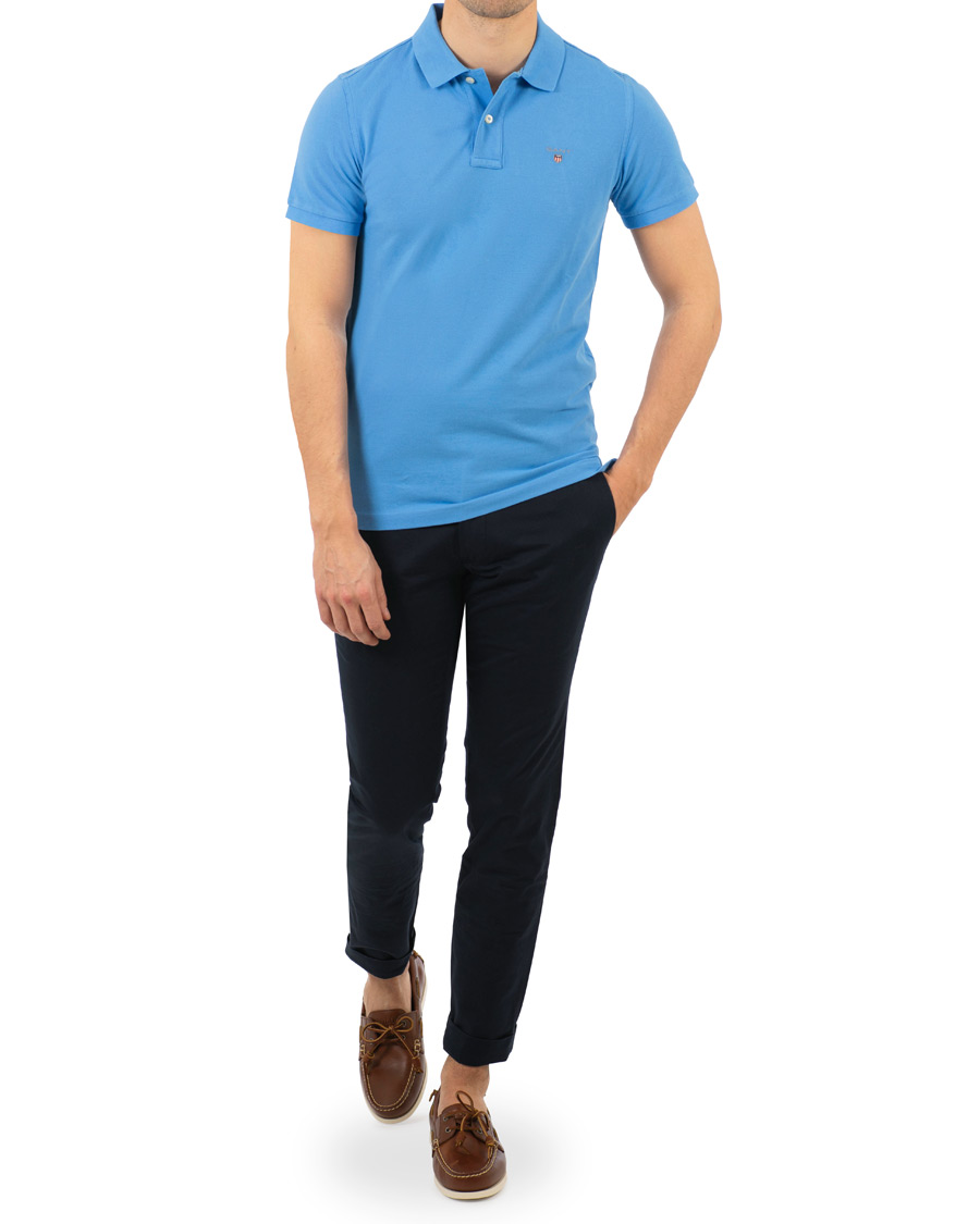Herre | Pikéer | GANT | The Original Polo Pacific Blue