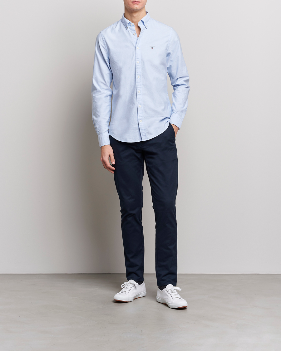 Herre | Skjorter | GANT | Slim Fit Oxford Shirt Capri Blue
