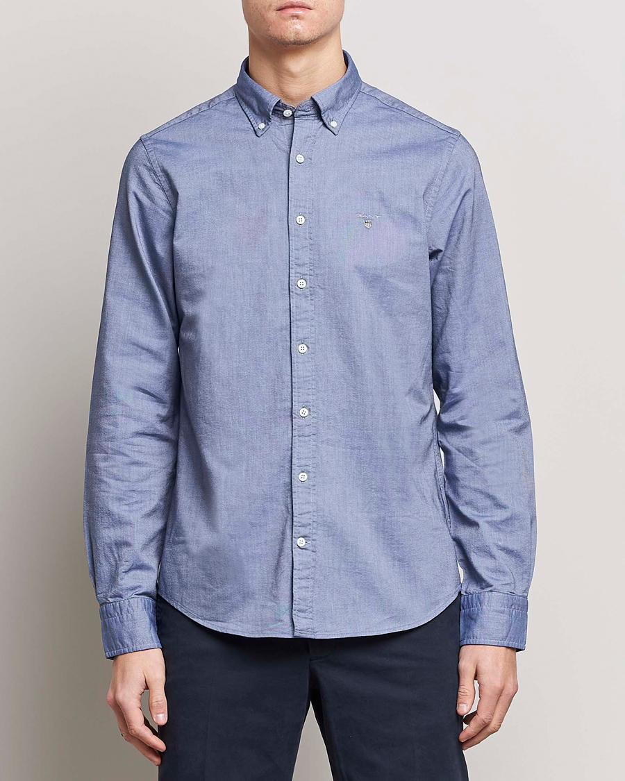 Herre |  | GANT | Slim Fit Oxford Shirt Persian Blue