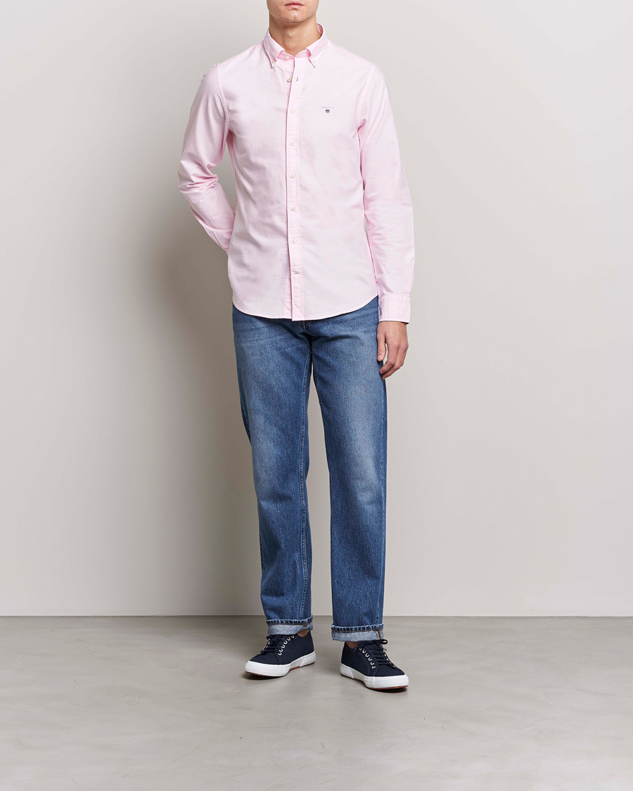 Herre | Preppy Authentic | GANT | Slim Fit Oxford Shirt Light Pink