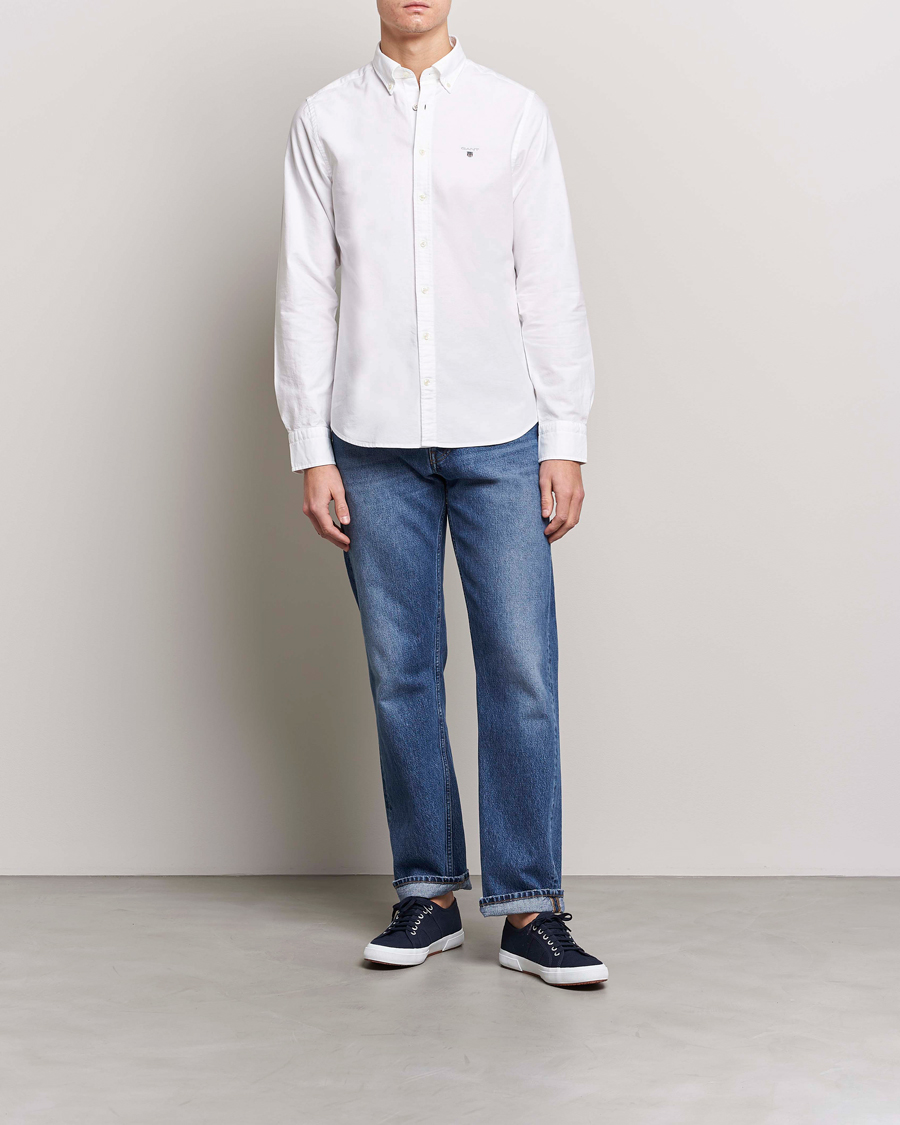 Herre | Under 1000 | GANT | Slim Fit Oxford Shirt White