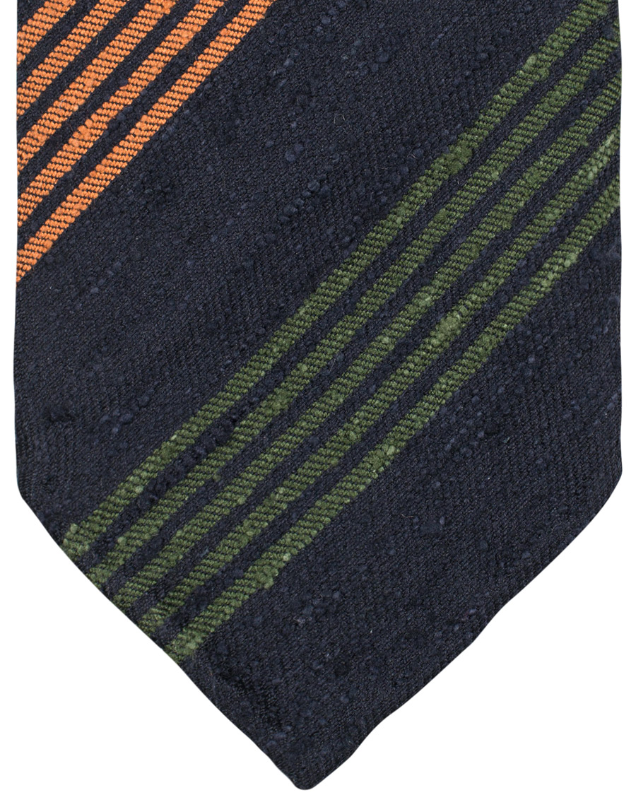 Herre | Drake's Woven Jaqtang Stripe 8 cm Tie Navy | Drake's | Woven Jaqtang Stripe 8 cm Tie Navy