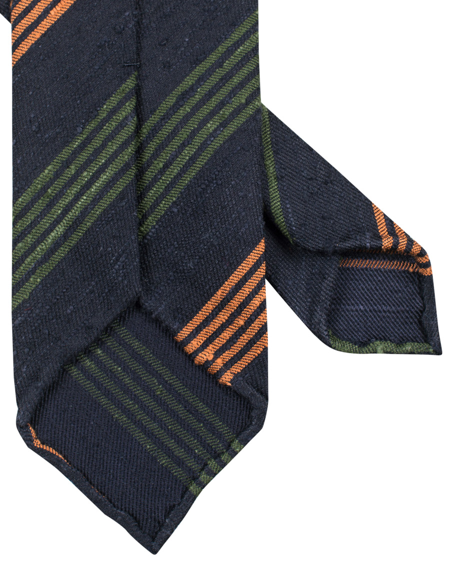Herre | Drake's Woven Jaqtang Stripe 8 cm Tie Navy | Drake's | Woven Jaqtang Stripe 8 cm Tie Navy