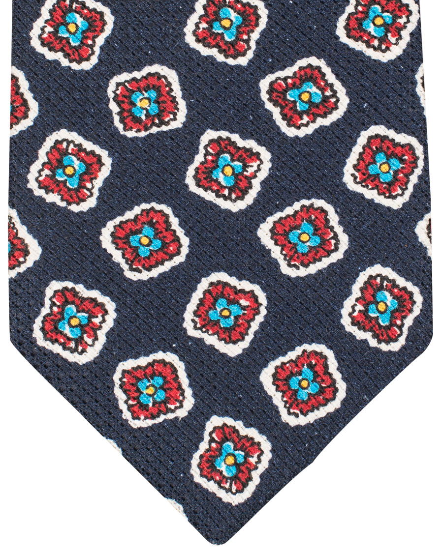 Herre | Drake's Silk Woven 8 cm Tie Navy | Drake's | Silk Woven 8 cm Tie Navy