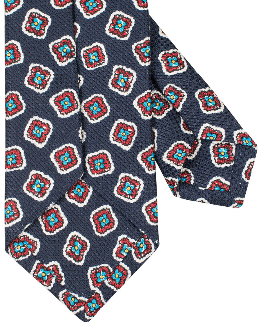 Herre | Drake's Silk Woven 8 cm Tie Navy | Drake's | Silk Woven 8 cm Tie Navy