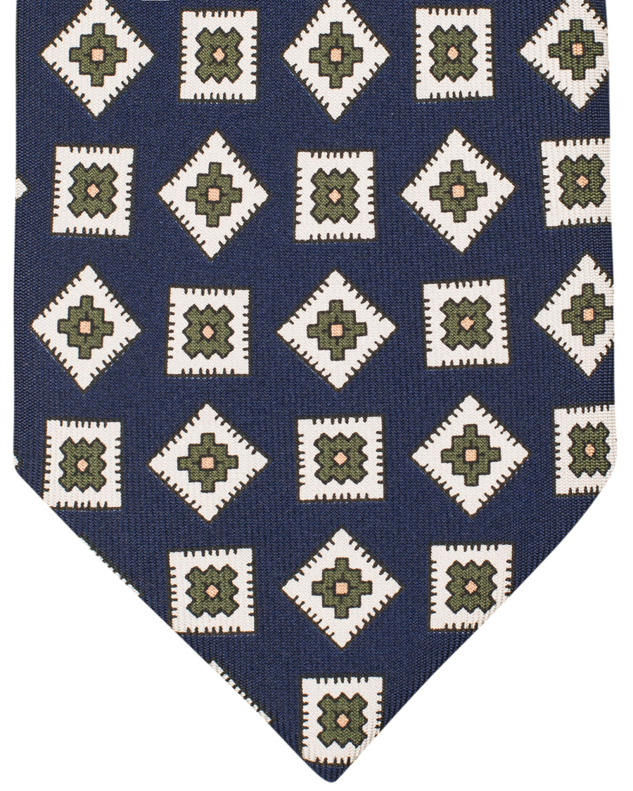 Herre | Drake's Silk Square 8 cm Tie Navy | Drake's | Silk Square 8 cm Tie Navy