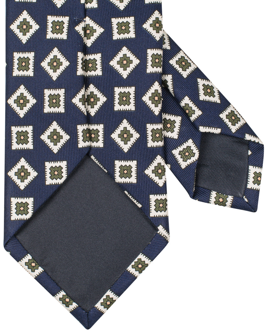 Herre | Drake's Silk Square 8 cm Tie Navy | Drake's | Silk Square 8 cm Tie Navy